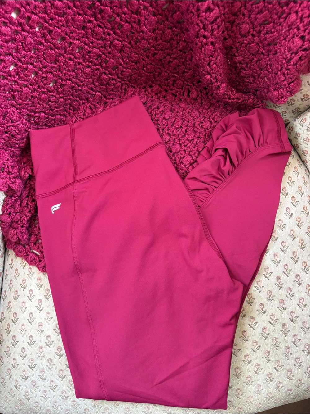 Fabletics High-Waisted PureLuxe Ruched 7/8 leggings